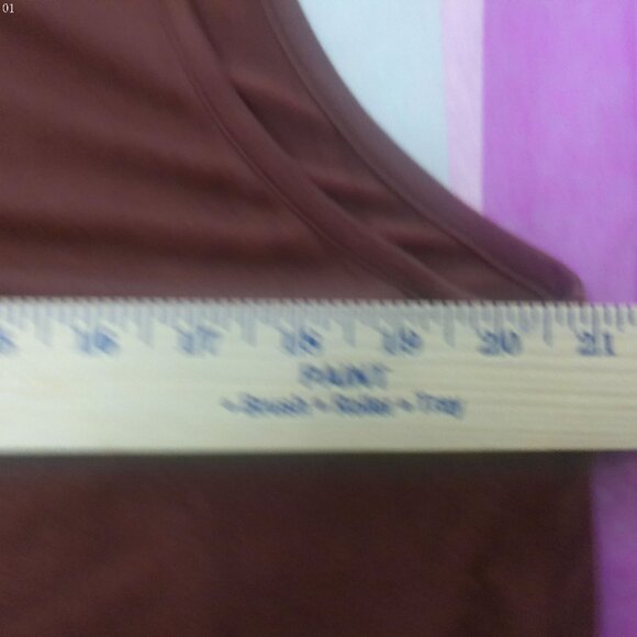 LOGO BY LORI GOLDSTEIN Layers Sleeveless Scoop Neck Rust Tunic Tank XL - Picture 5 of 6